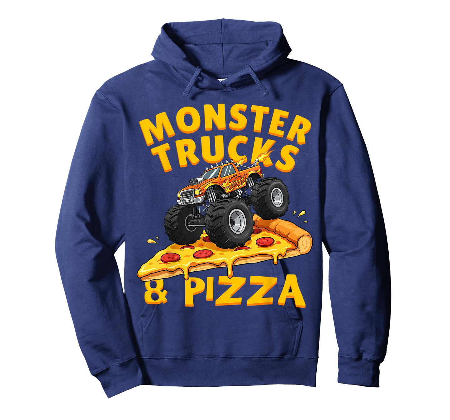 Monster Trucks and Pizza Funny Monster Truck Kids Adults T-Shirt