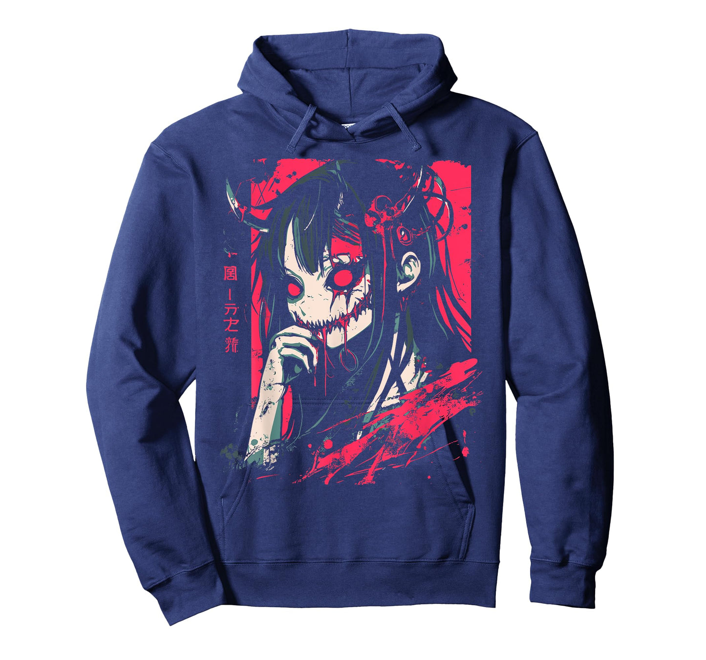 Anime Horror Girl Aesthetic Vaporwave Waifu Japanese Girl T-Shirt