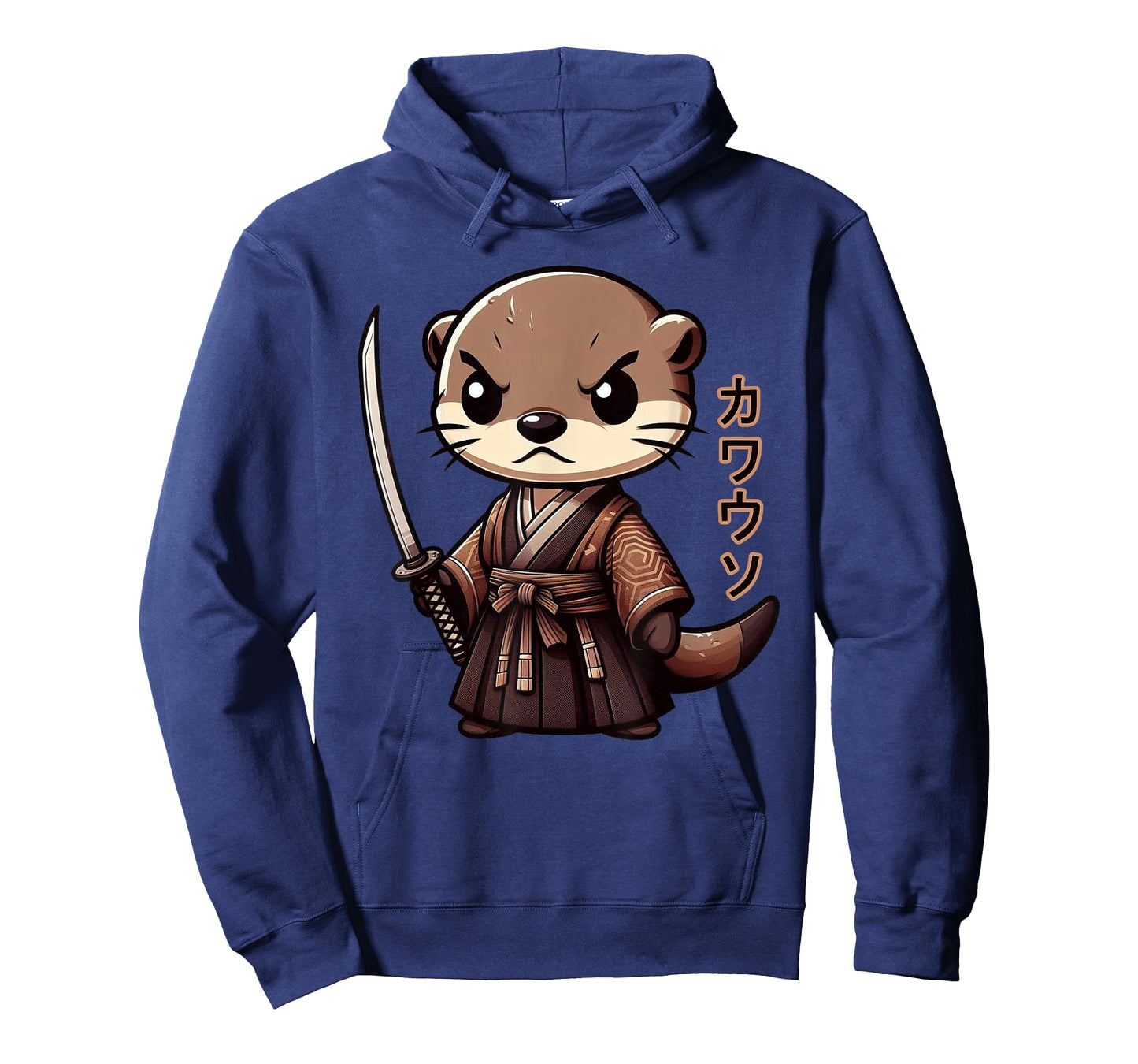 Japanese Samurai Otter Kawaii Art Otaku Japanese Ninja Kanji T-Shirt