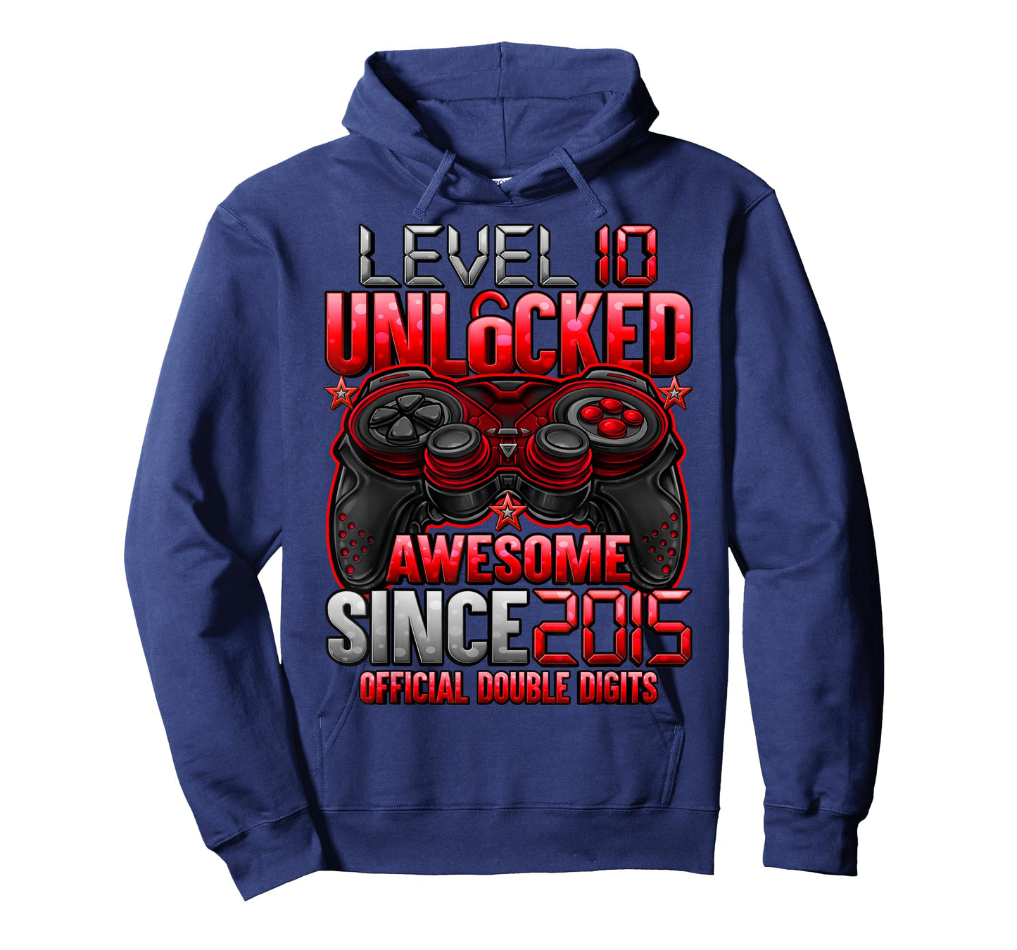 Official Double Digits Level 10 Unlocked 10th Birthday Boy T-Shirt