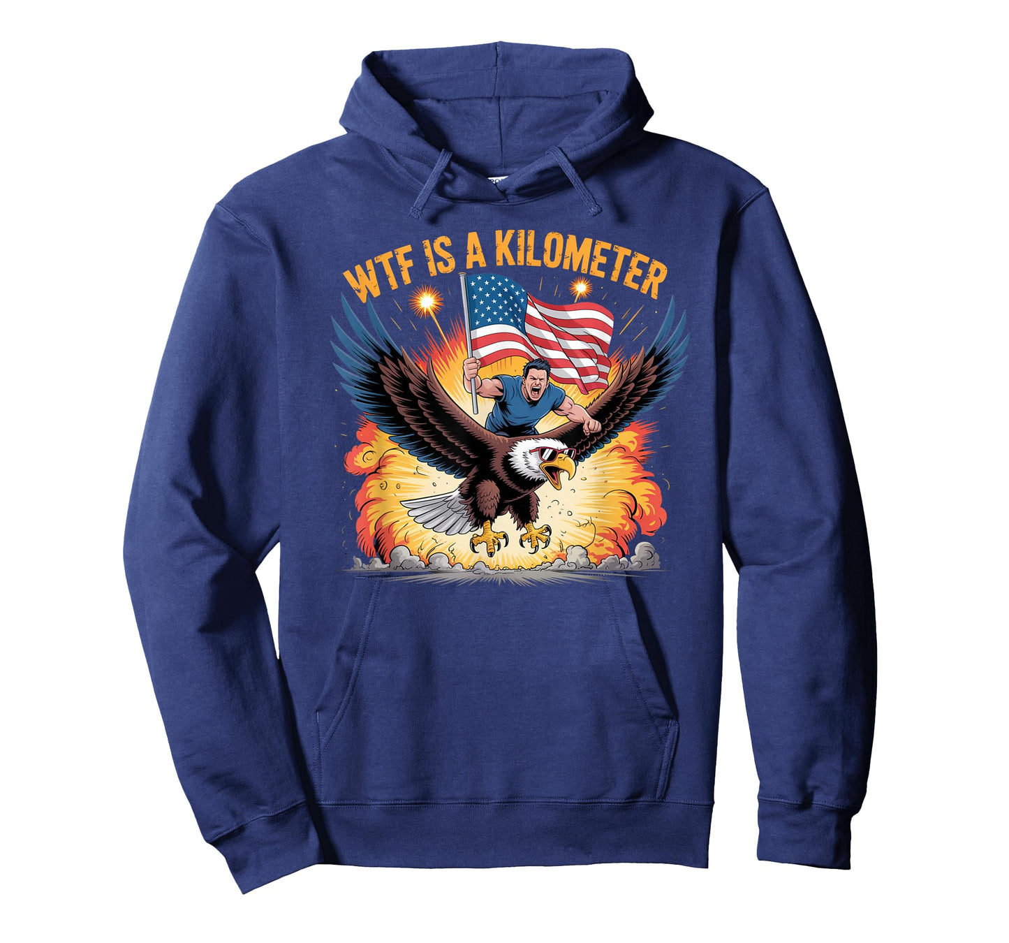 WTF Is A Kilometer USA Pride Graphic for Real Americans T-Shirt