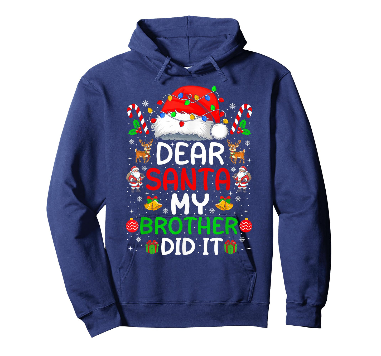 Dear Santa My Brother Did It Christmas Xmas Boys Girls Kids T-Shirt