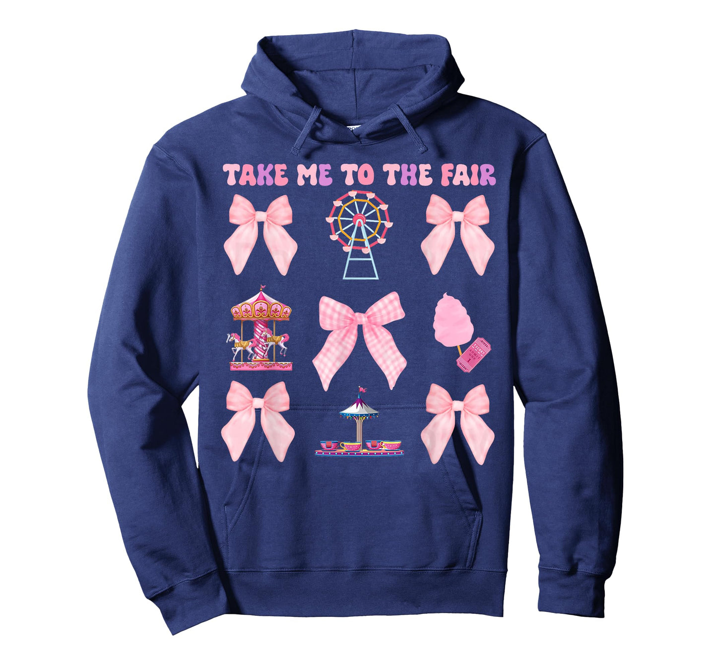 Take Me To The Fair Ferris Wheel Pink Bow T-Shirt