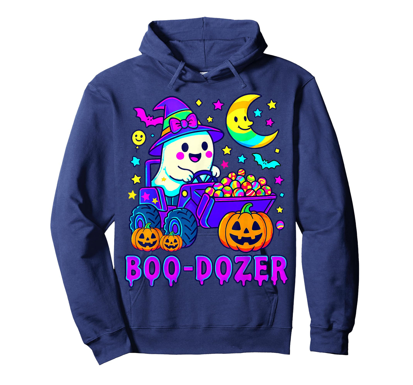 Boo Dozer Ghost Bulldozer Halloween Construction Trucks T-Shirt