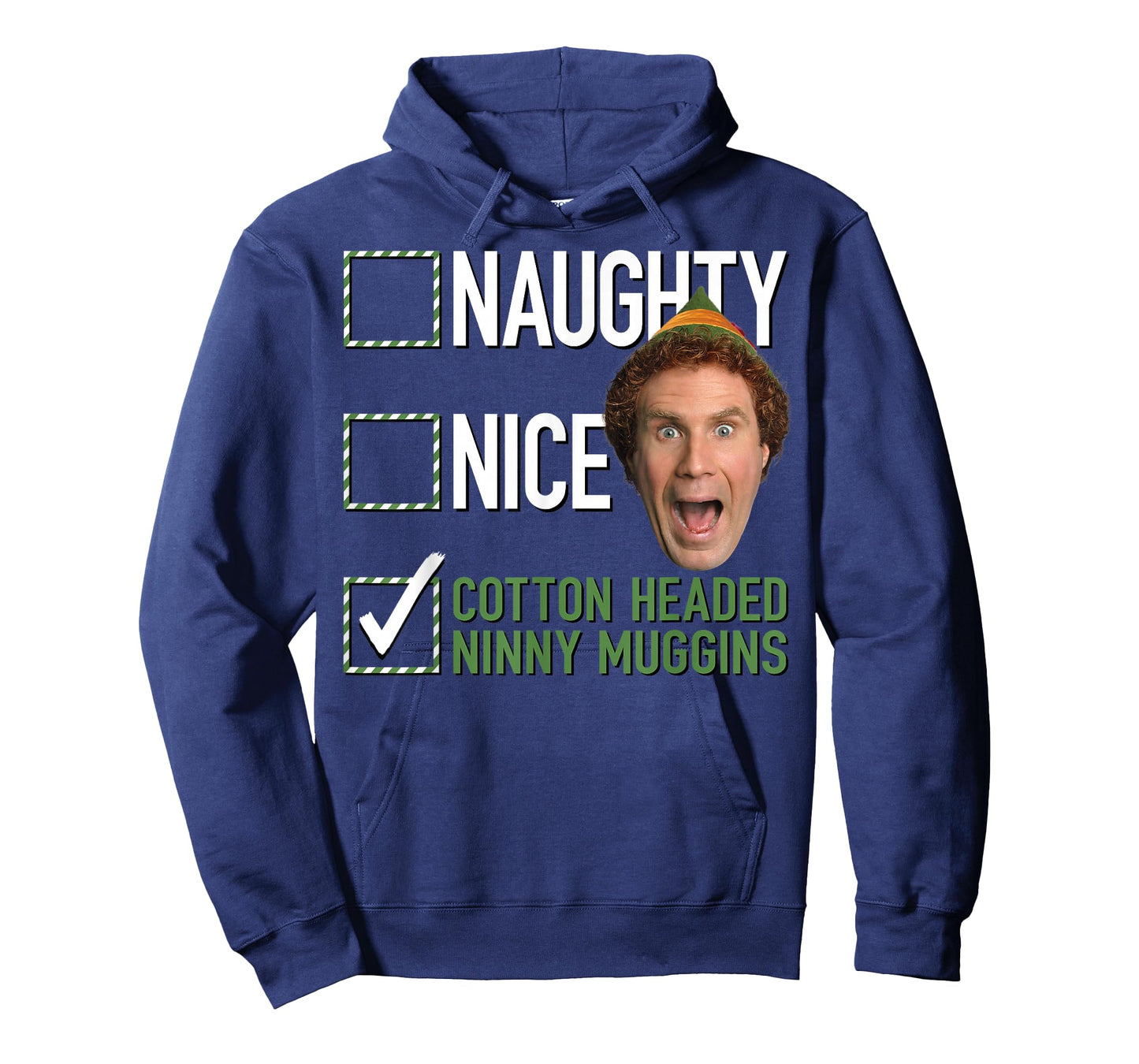 Elf Naughty Nice Cotton Headed Ninny Muggins T-Shirt