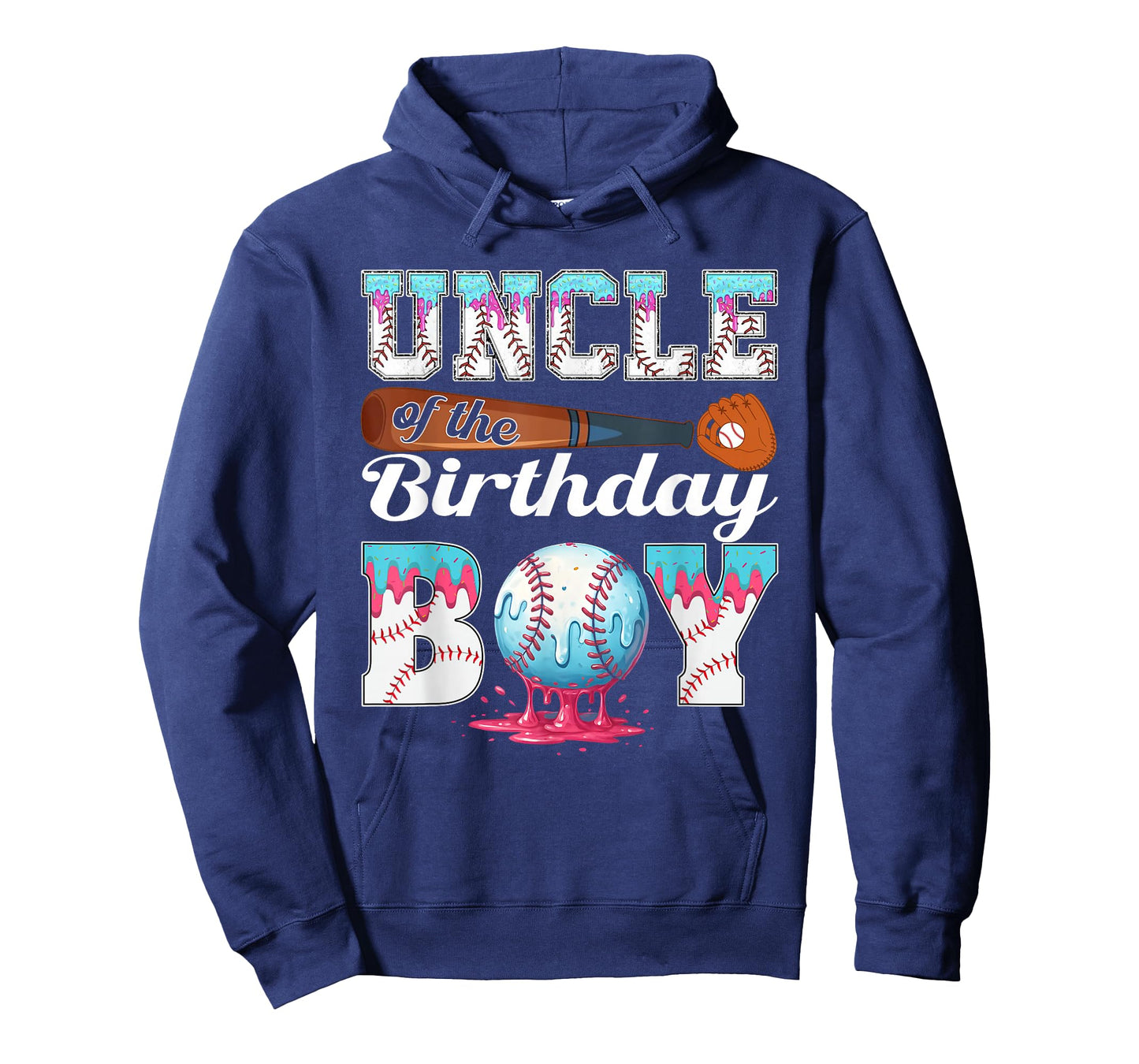 Baseball Ice Cream Drip Uncle of The Birthday Boy T-Shirt