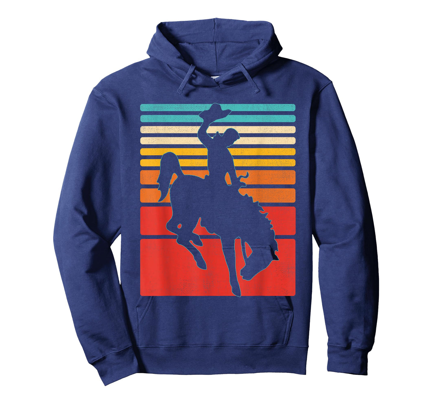 Rodeo Bucking Bronco Horse Retro Style T-Shirt