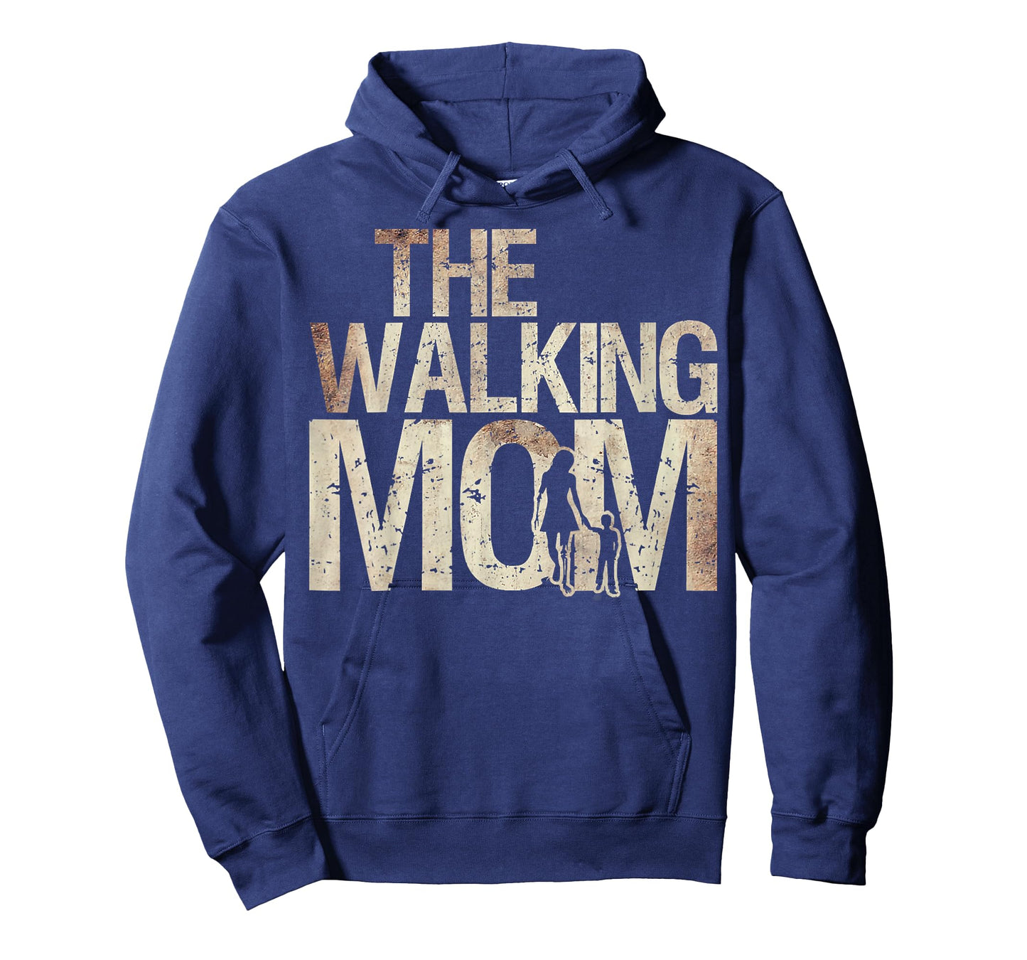 Womens Walking Mom Zombie Woman And Kid Mother's Day tee T-Shirt