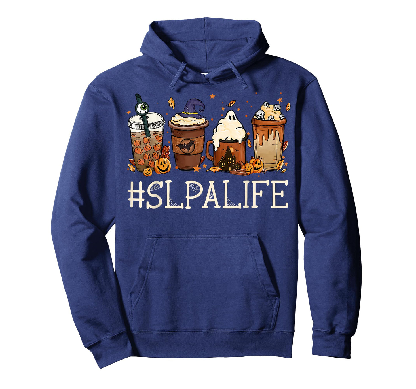 SLPA Horror Fall Coffee Spooky Halloween Pumpkin Autumn T-Shirt