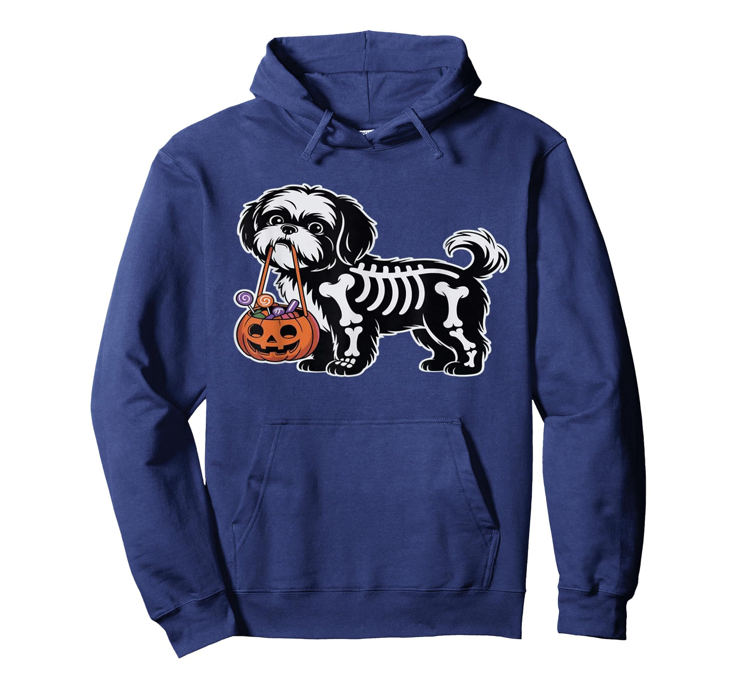 Halloween Slinky Shih Tzu Skeleton Dog Trick or Treat T-Shirt
