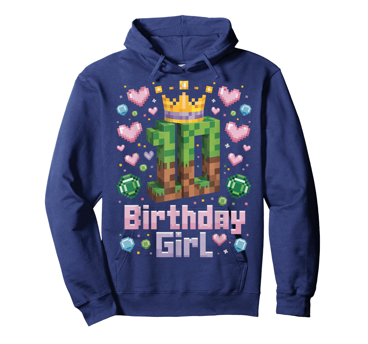 10th Birthday Girl Shirt Gaming Pixel Party 10 Year Old T-Shirt