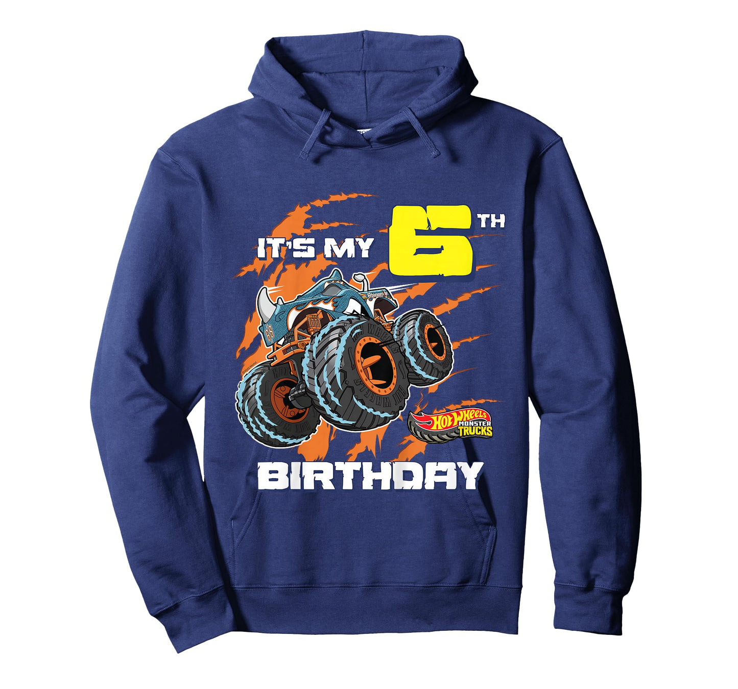 Kids Hot Wheels Monster Trucks - It's My 6th Birthday T-Shirt