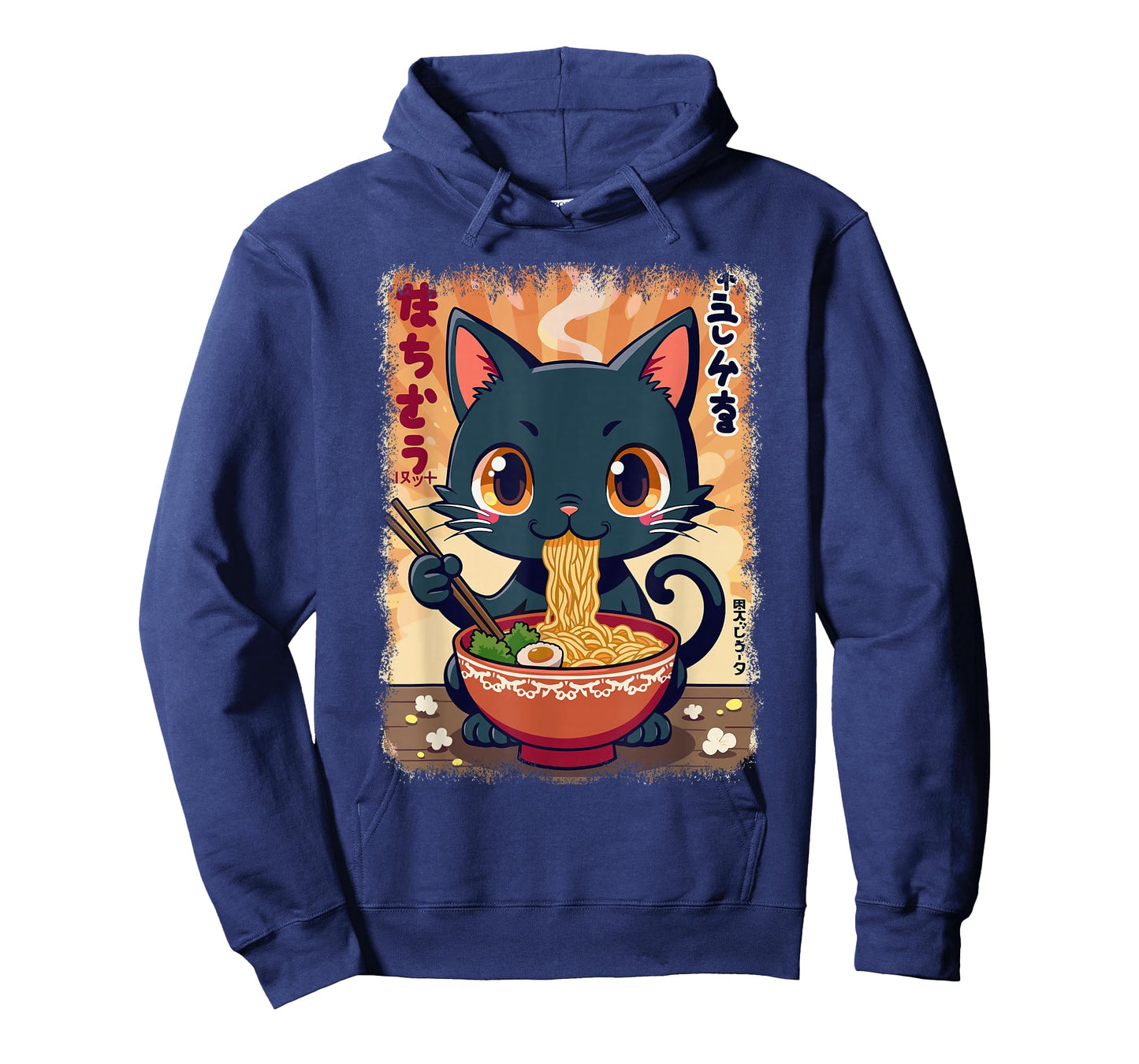 Cat & Ramen Noodle, Japanese Kawaii & Anime & Manga Cat T-Shirt