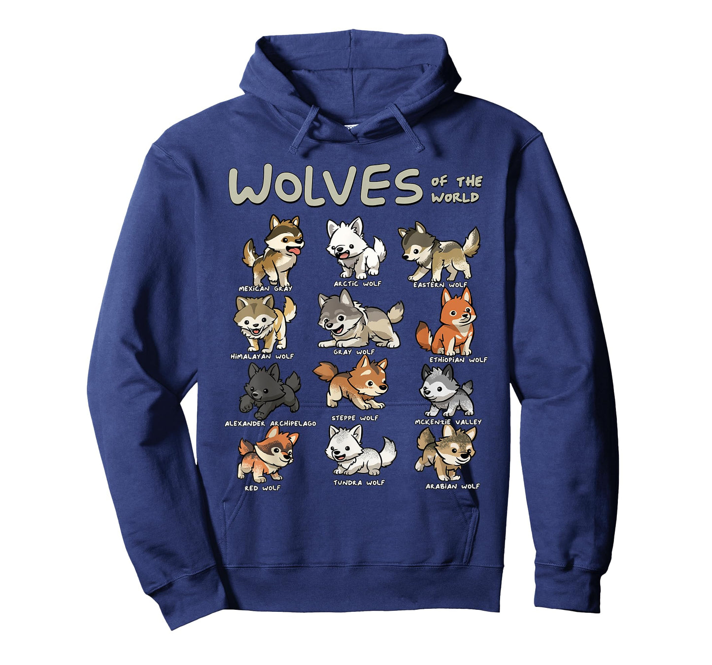 Chibi Wolf Wolves Animals of the World Wolf Lover T-Shirt