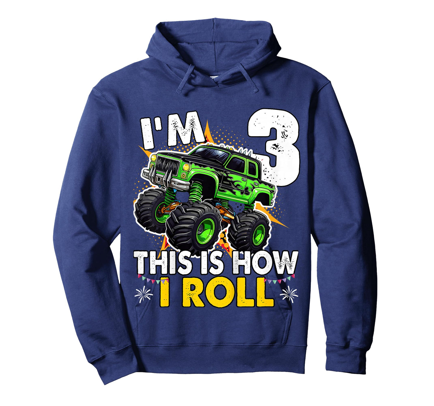 3 Year Old Monster Truck Birthday boy T-Shirt
