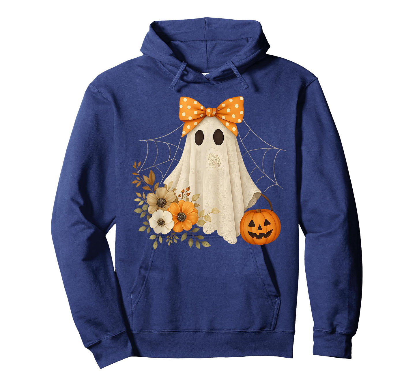 Coquette Ghost Halloween Flower Ghost Spooky Lace Ghost T-Shirt