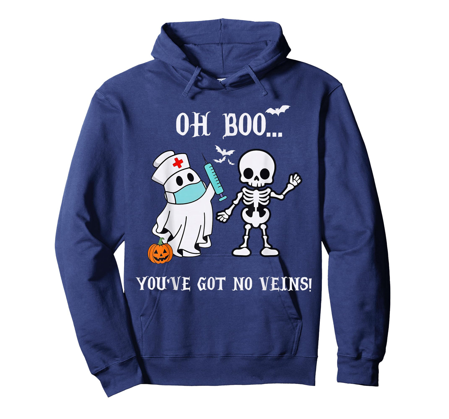 Oh Boo You've Got No Vein Halloween Nurse Ghost Skeleton T-Shirt