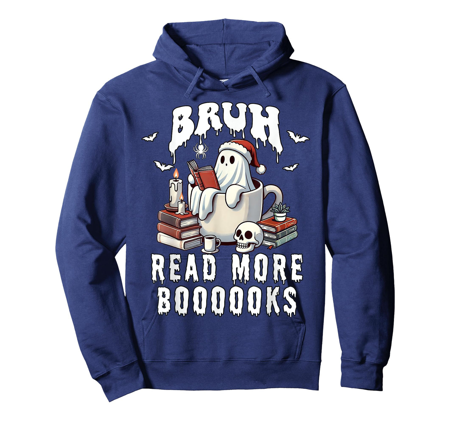 Halloween Bruh Read More Books Cute Funny Ghost Boo Spirit T-Shirt