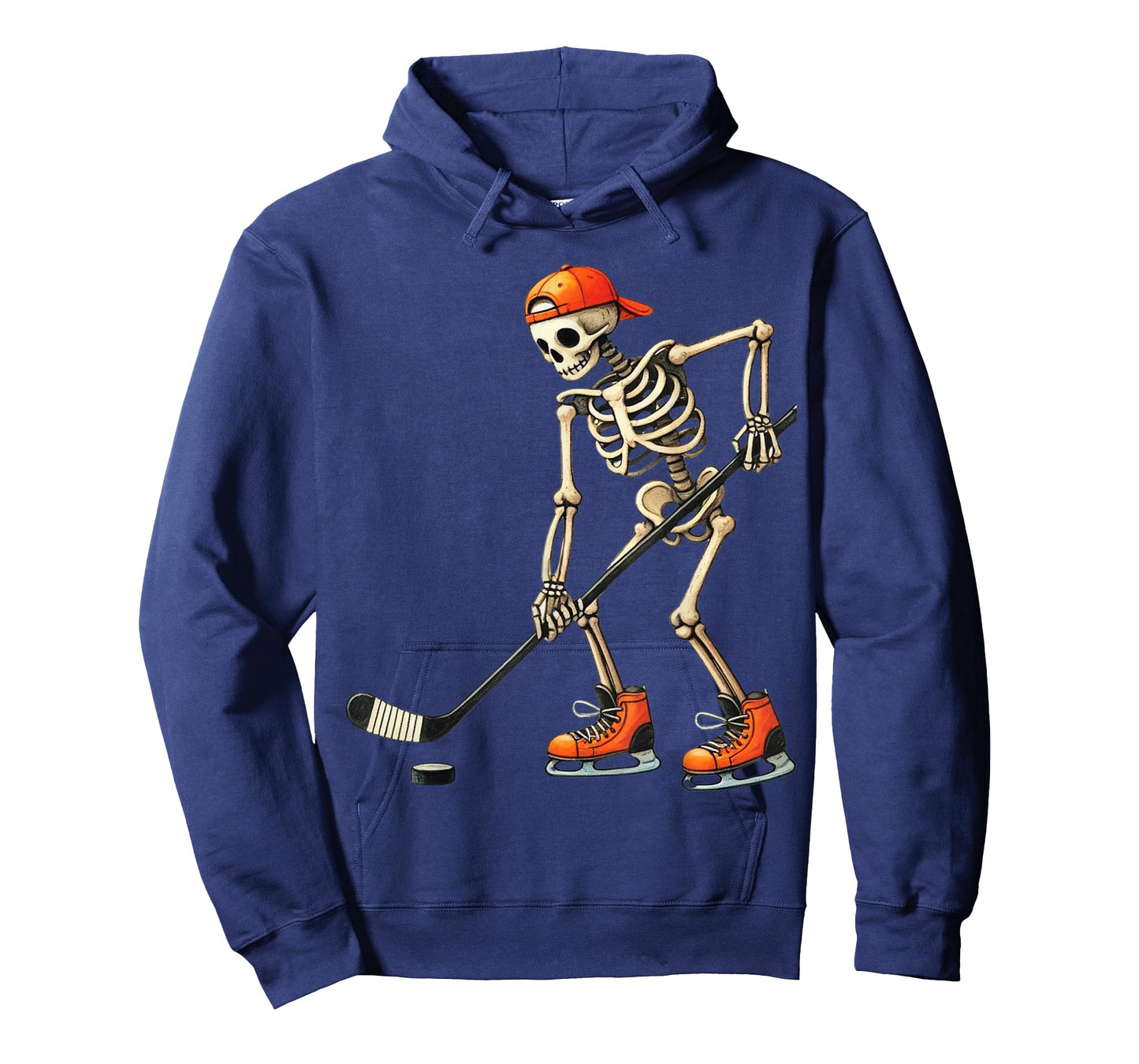 Skeleton Ice Hockey Halloween Costume Men Boys Kids Tee T-Shirt