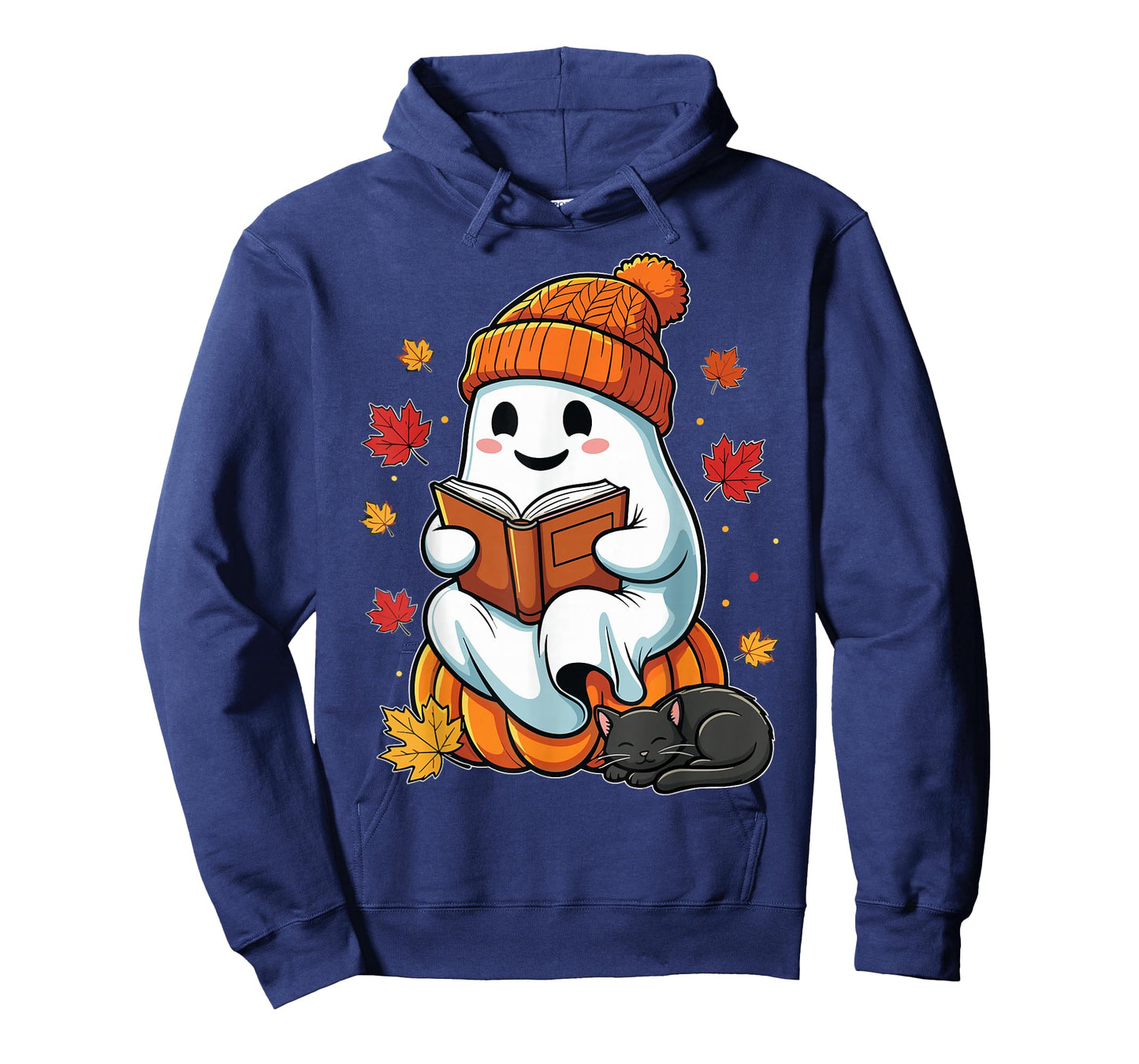 Halloween Ghost Reading Book Autumn T-Shirt
