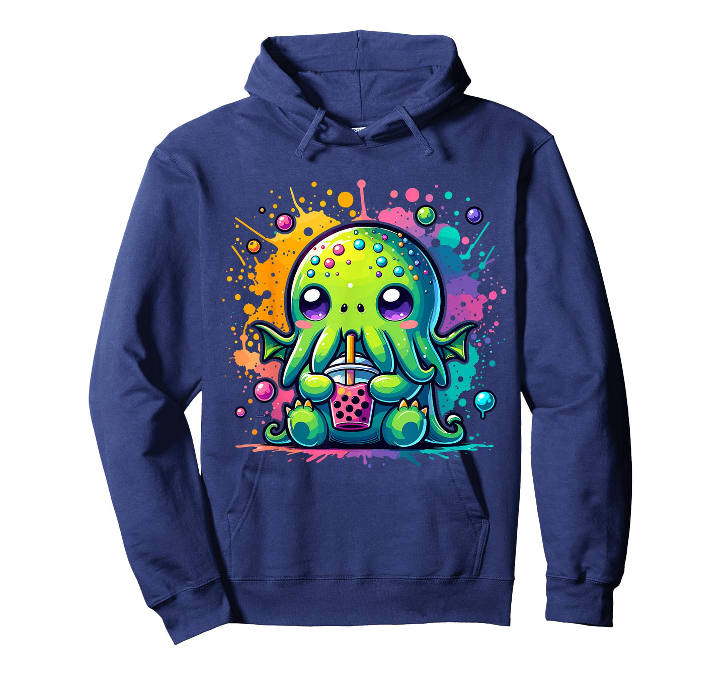 Cthulhu Kawaii Anime Alien Bubble Tea T-Shirt