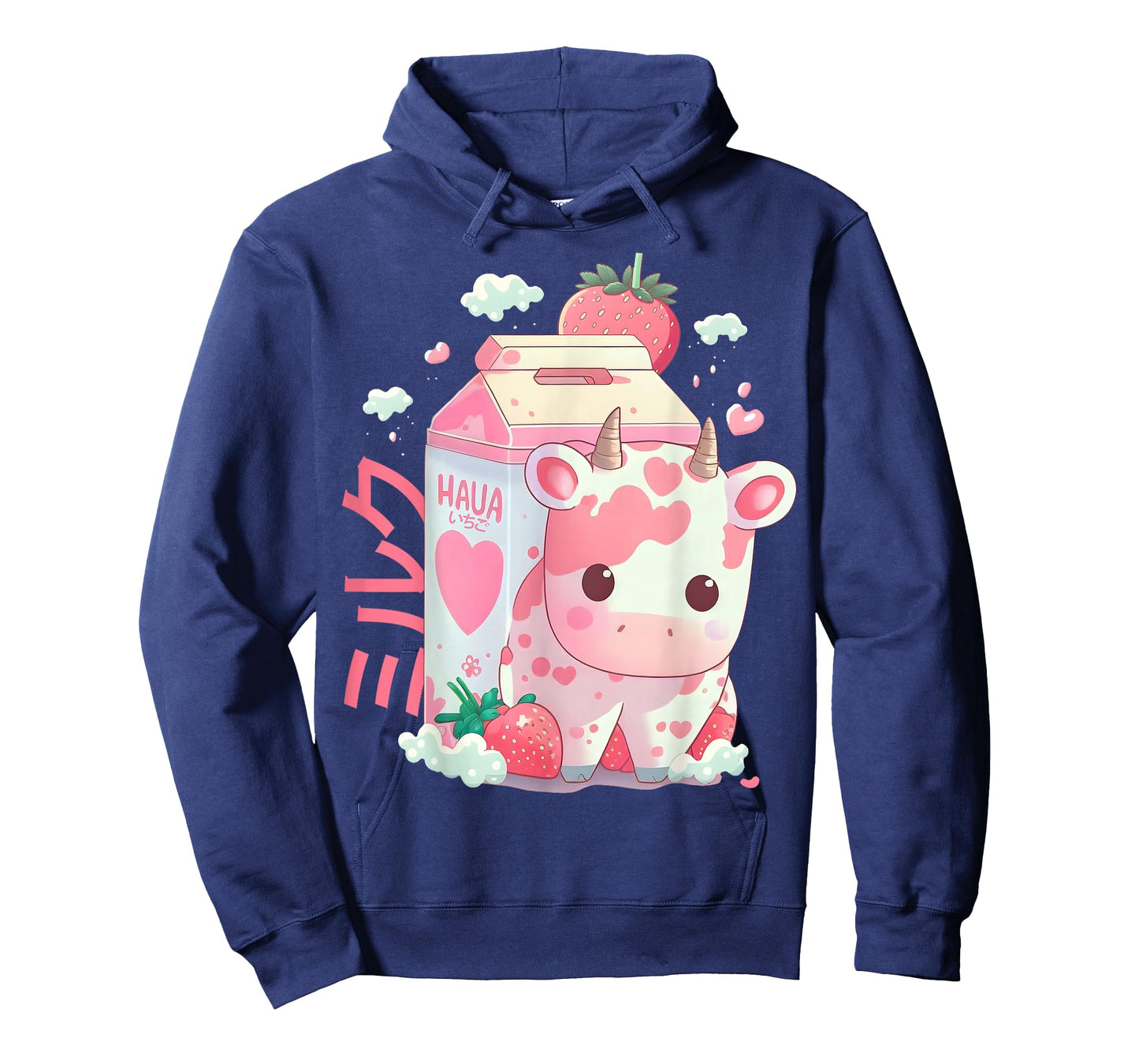 Strawberry Milk Milkshake Cow Carton Cute Kawaii Japanese T-Shirt