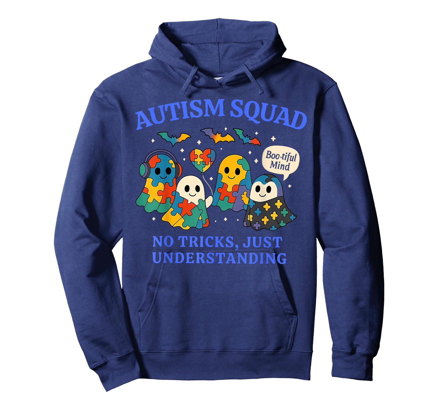 Autism Squad Puzzle Ghost Halloween Autism Awareness Teacher T-Shirt