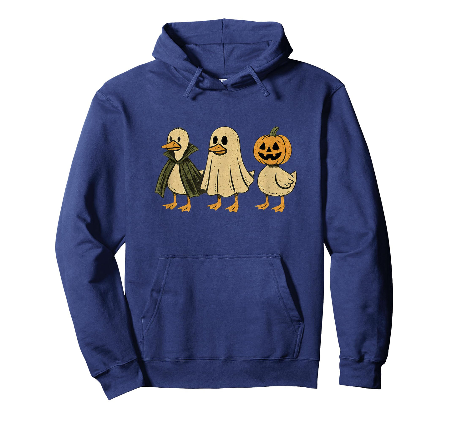 Duck Duck Boo Ghost Vampire Pumpkin Goose Retro Halloween T-Shirt