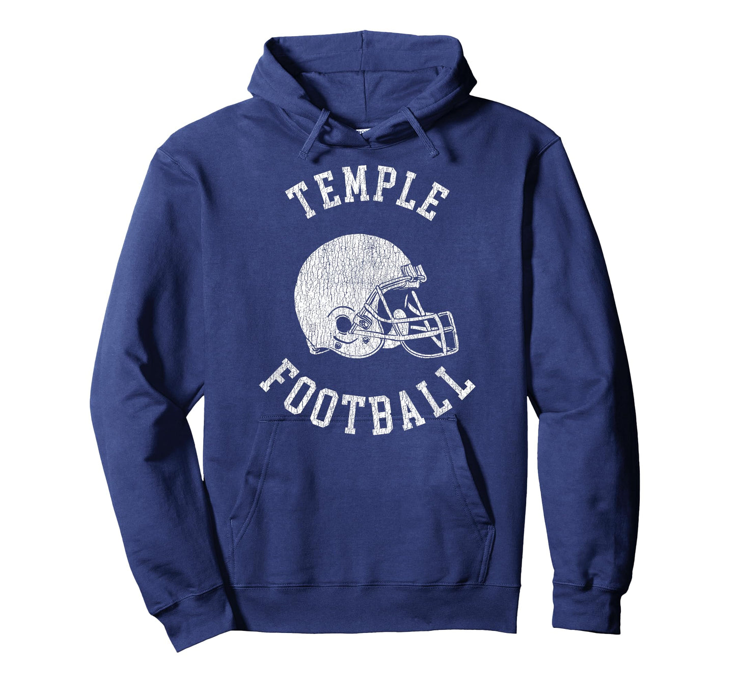 Temple Football Throwback Football Helmet Retro Distressed T-Shirt