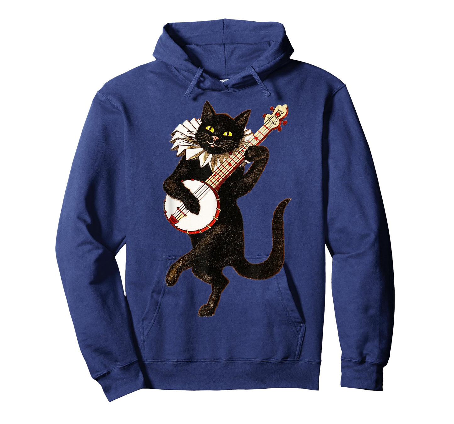 Vintage Silly Weird Cat Playing Banjo Country Cat Lover T-Shirt