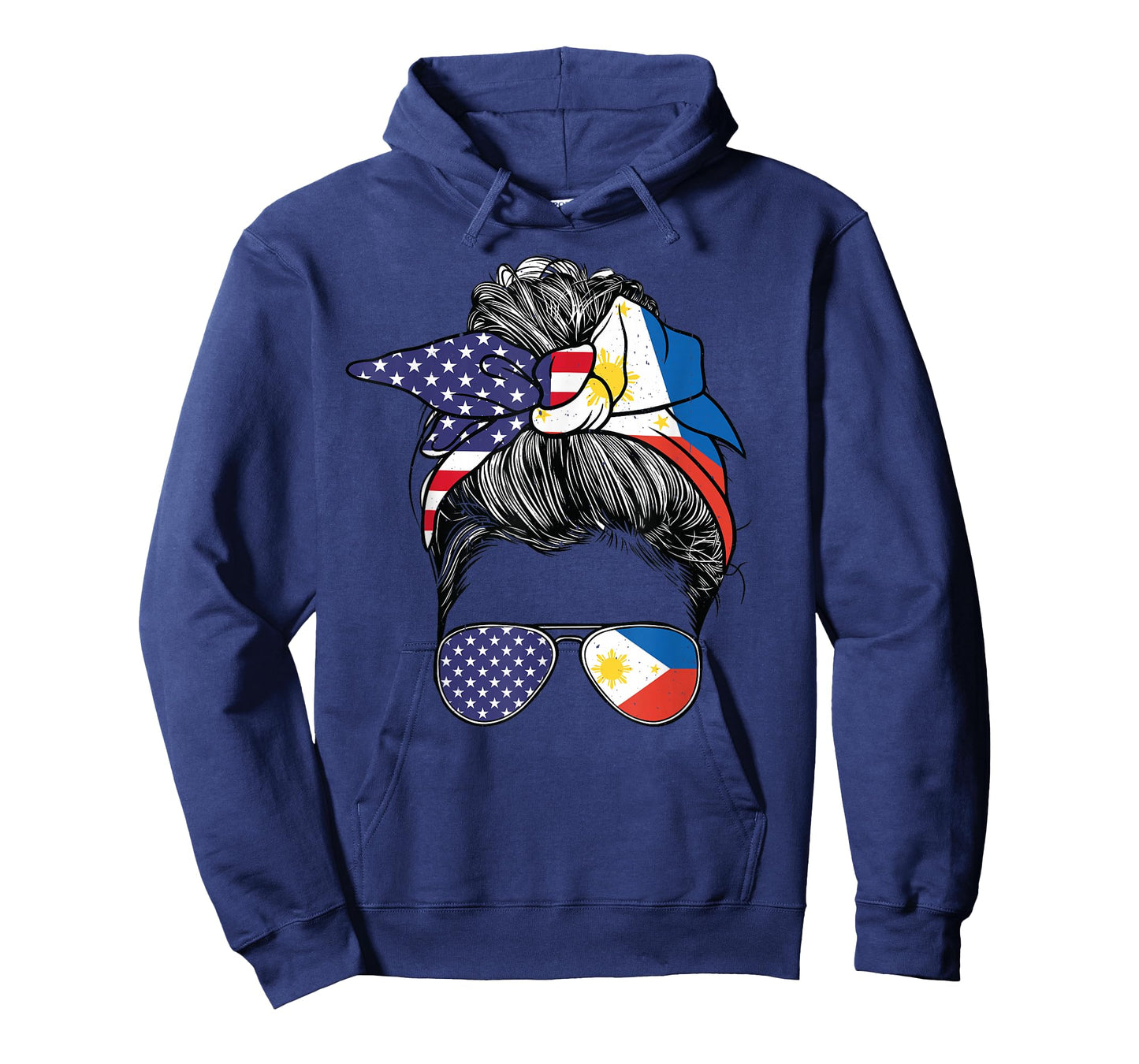 Filipina Women Girl USA Heritage American Philippines Flag T-Shirt