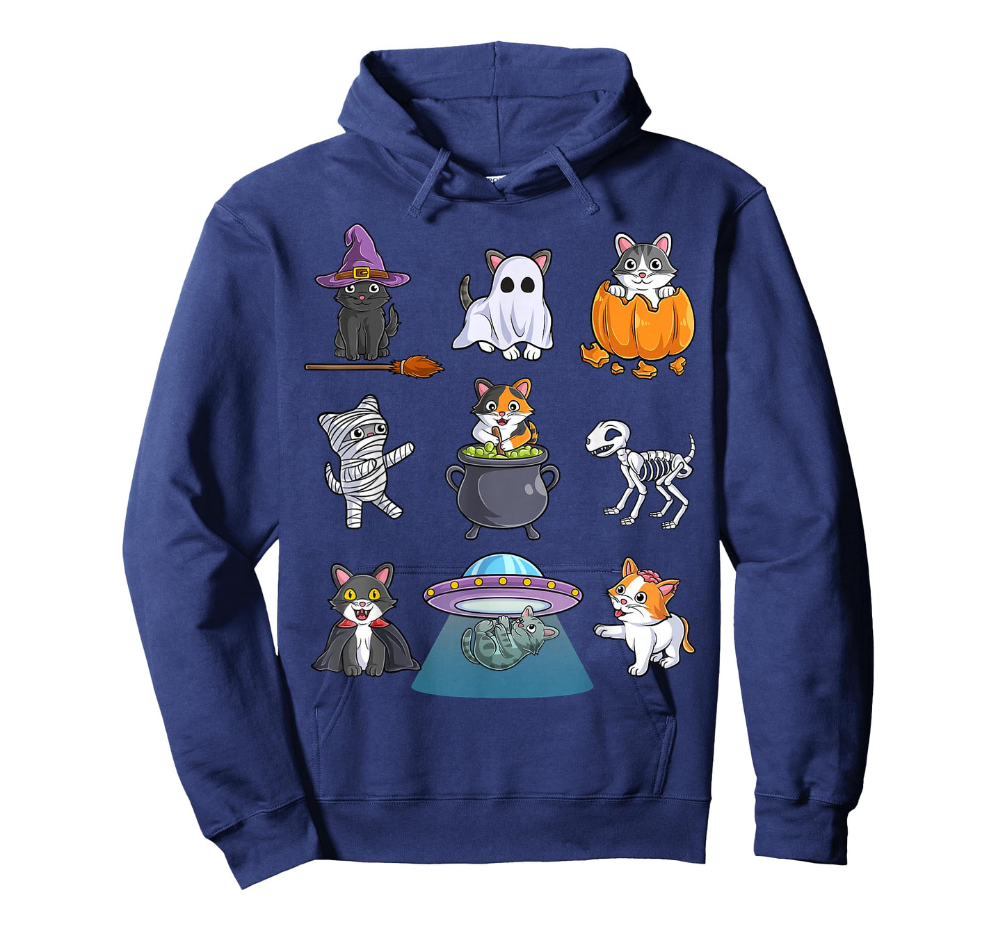 Cats Halloween Spooky Holiday Cat Lover Men Women Kids T-Shirt