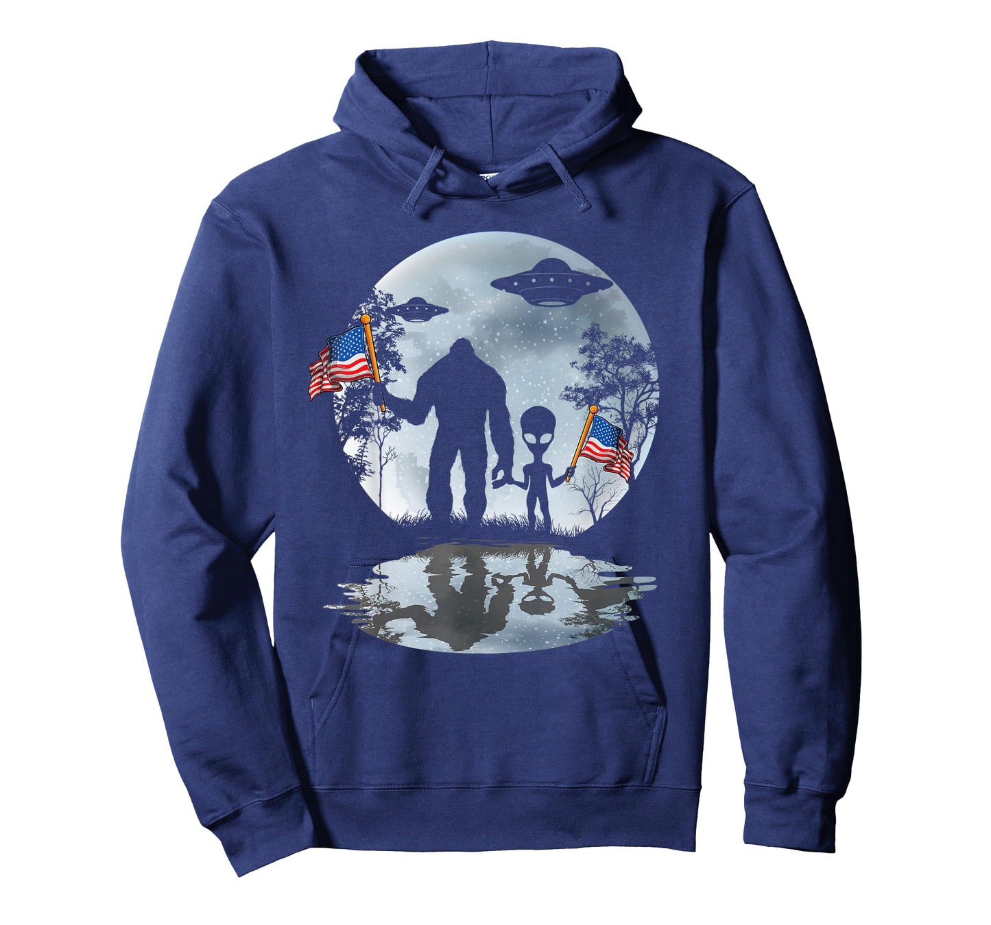 Alien Bigfoot Sasquatch UFO Extraterrestrial T-Shirt for Women Kids Men