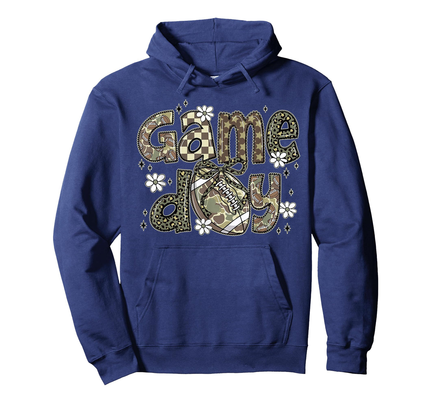 Camo Coquette Bow Football Season Camo Game Day Fall Autumn T-Shirt
