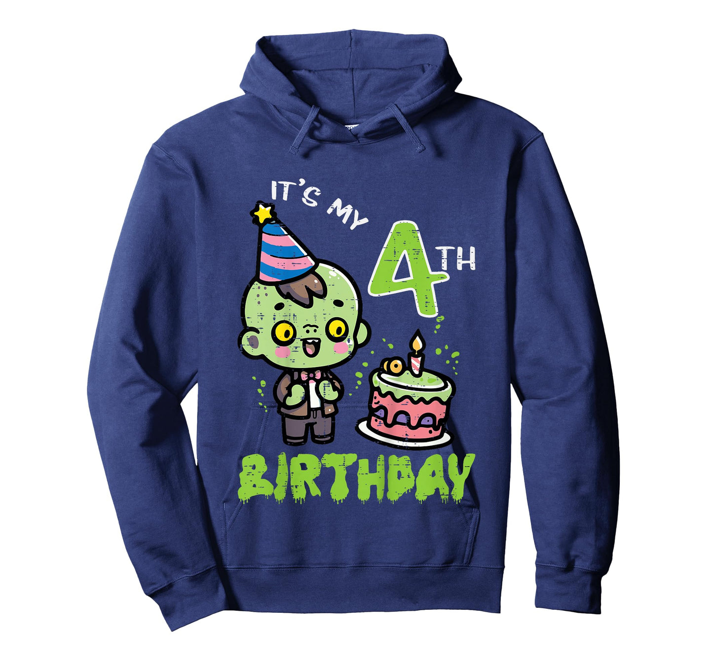 Its My 4th Birthday Zombie 4 Four Year Old Bday Boys Girls T-Shirt