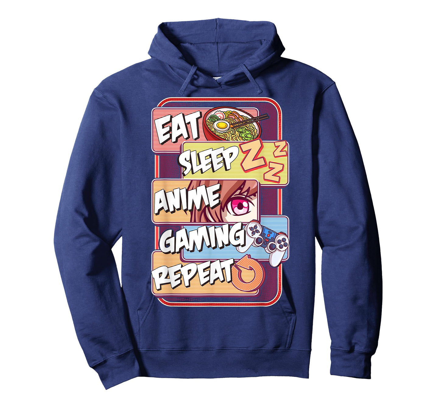 Kawaii Eat Sleep Anime Gaming Repeat T-Shirt