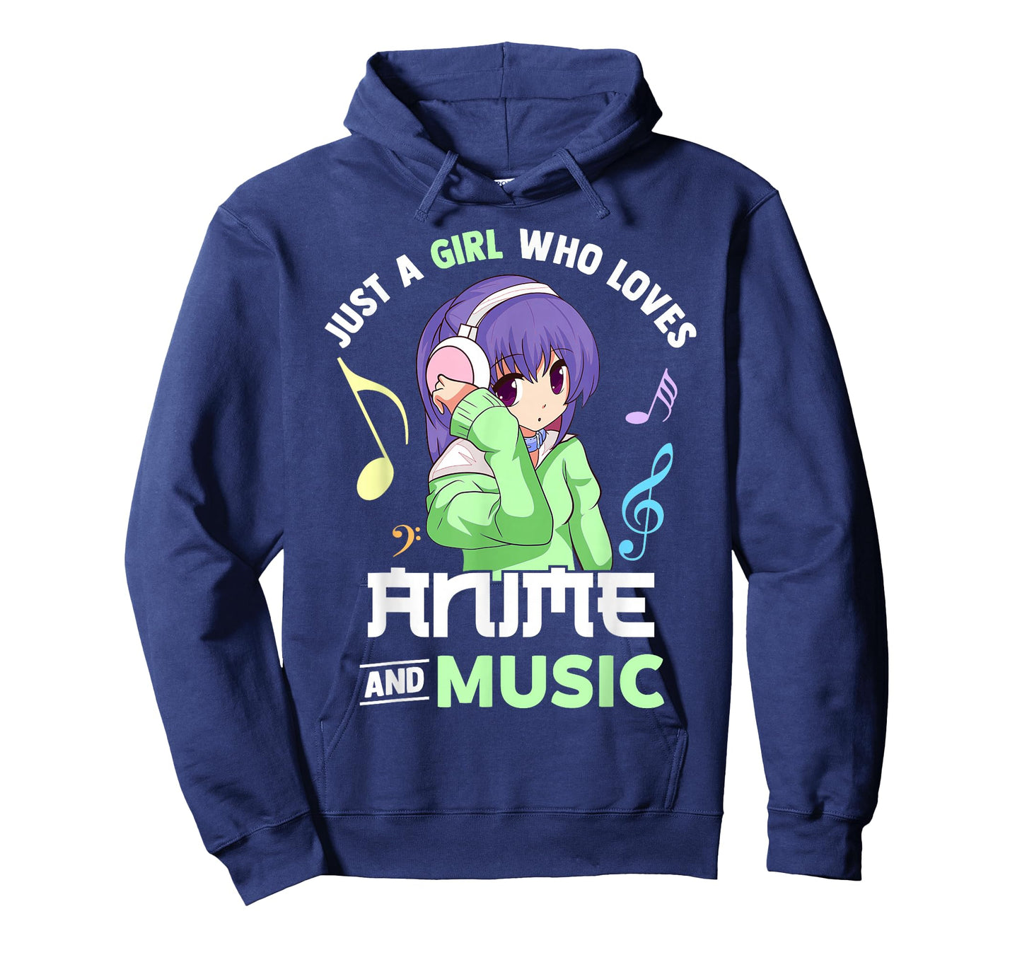 Just A Girl Who Loves Anime and Music Women Anime Musician T-Shirt