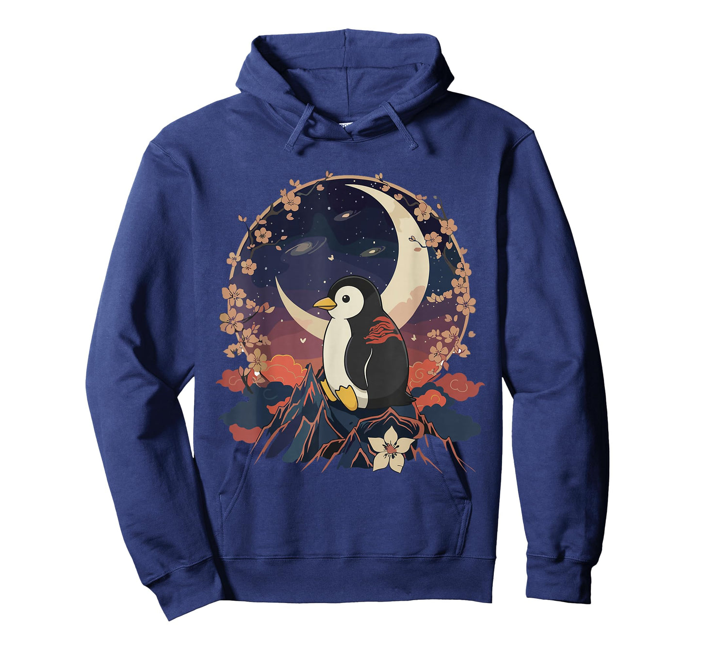 Kawaii Penguin Moon Japanese Anime T Shirts Men Women Kids T-Shirt