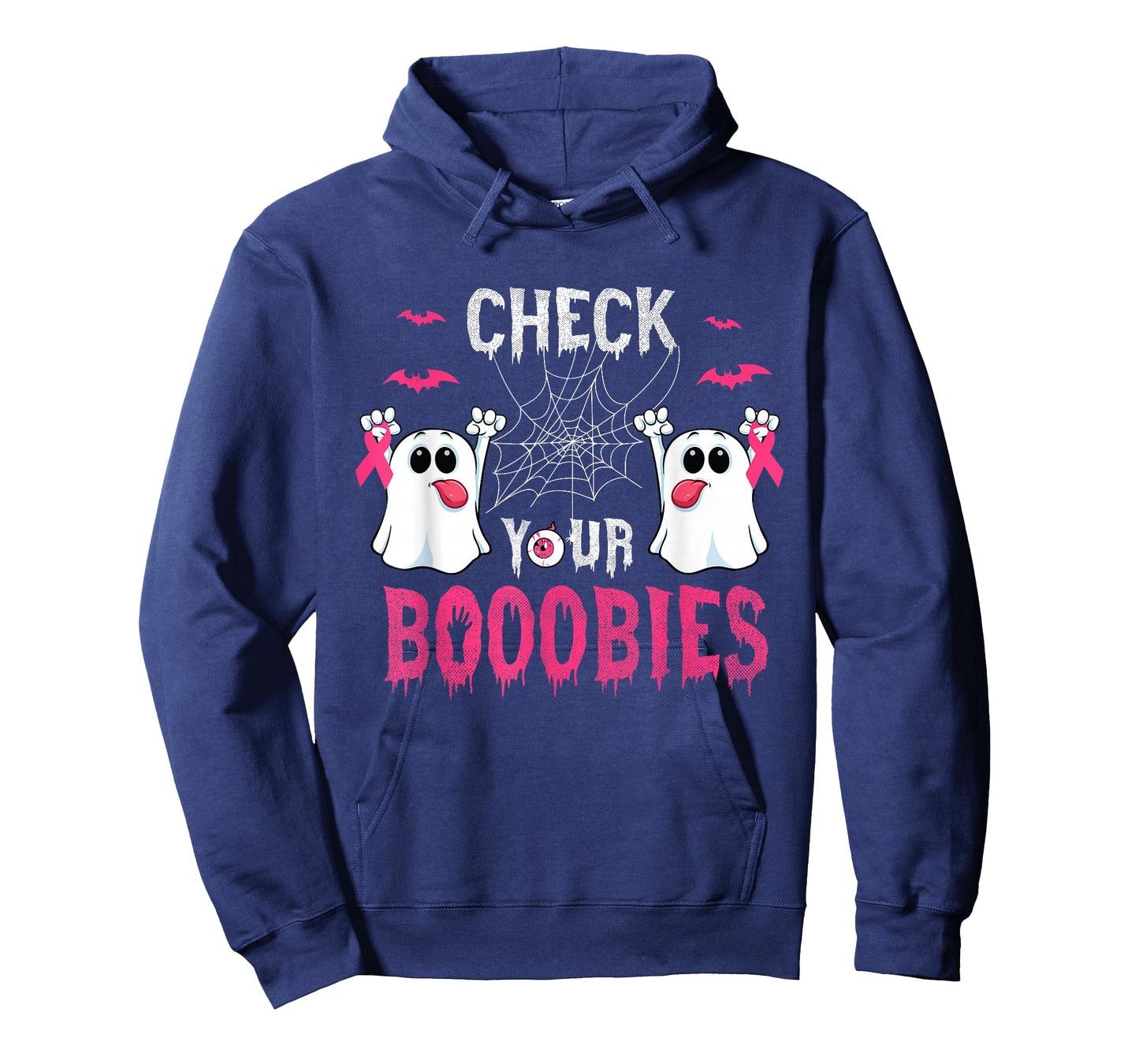 Halloween Breast Cancer Awareness-Check your Boobies Ghost T-Shirt