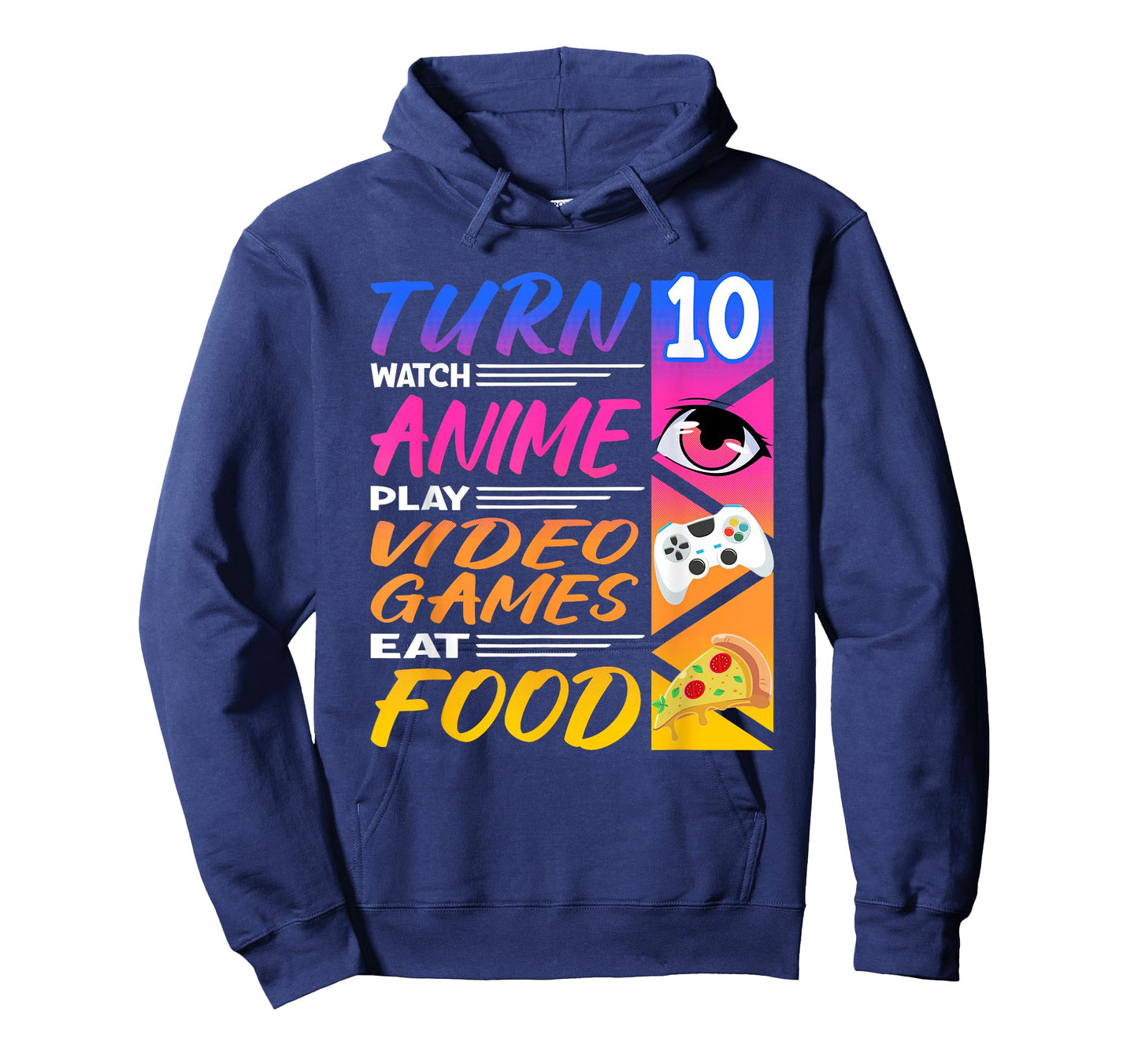 10th Birthday I Manga I Gamer I 90s Kawaii Pizza Anime T-Shirt