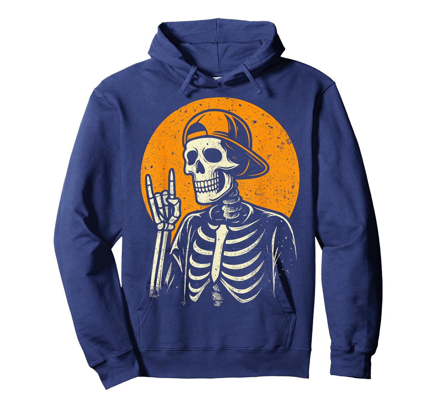 Rocker Skeleton Cap Skater Cool Halloween Punk Rock Men Boys T-Shirt