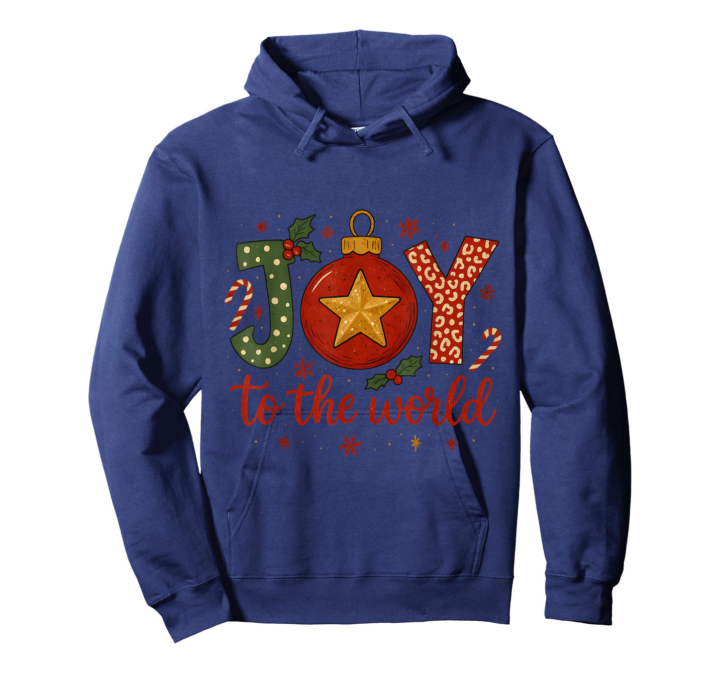 Joy to The World Ornament Cute Christmas Typography T-Shirt