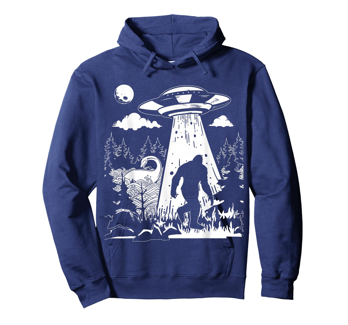Vintage Alien with Bigfoot & Loch Ness Monster Cryptozoology T-Shirt