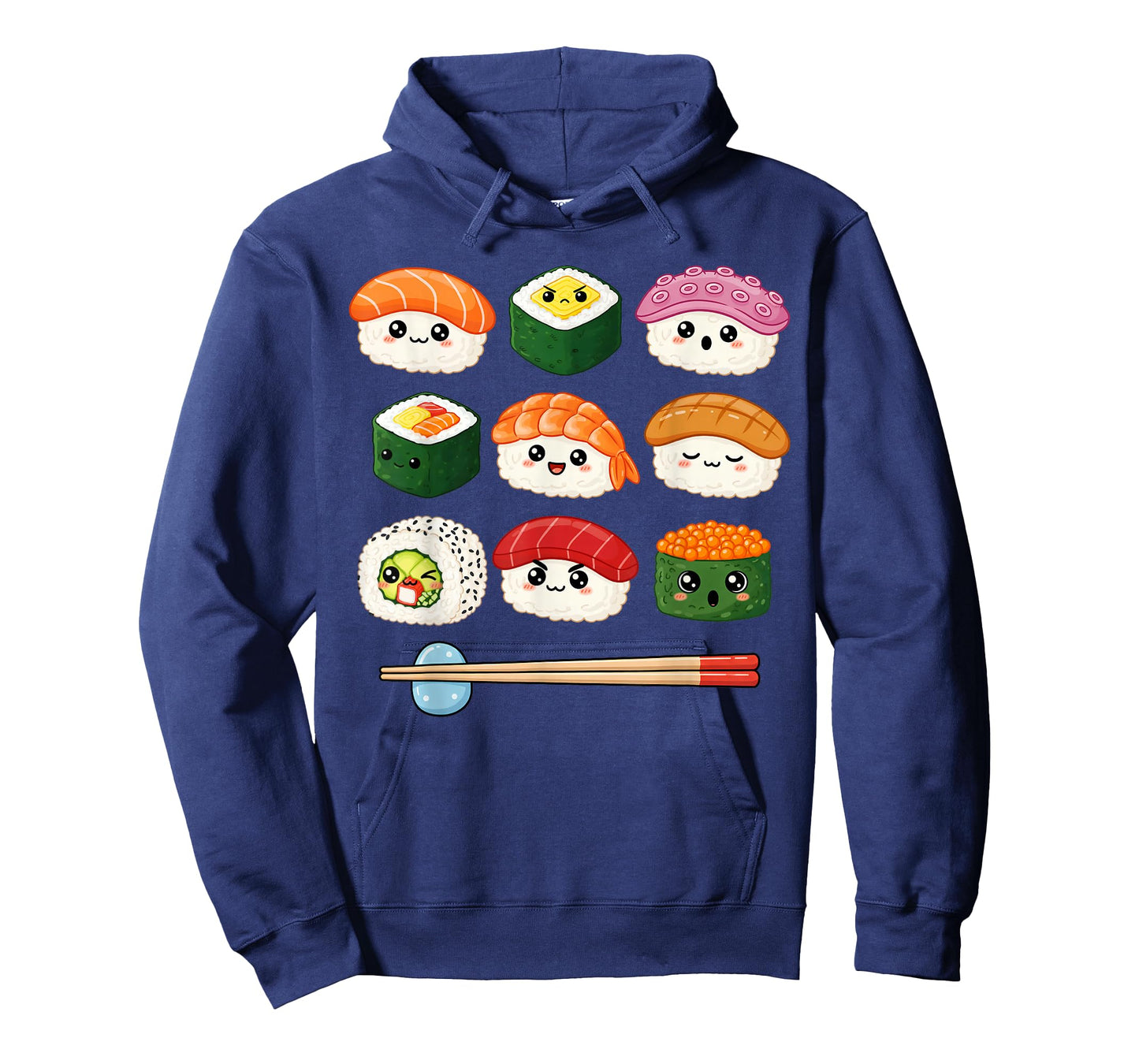 Happy Sushi Anime Kawaii Set Otaku Manga Japanese Food Lover T-Shirt