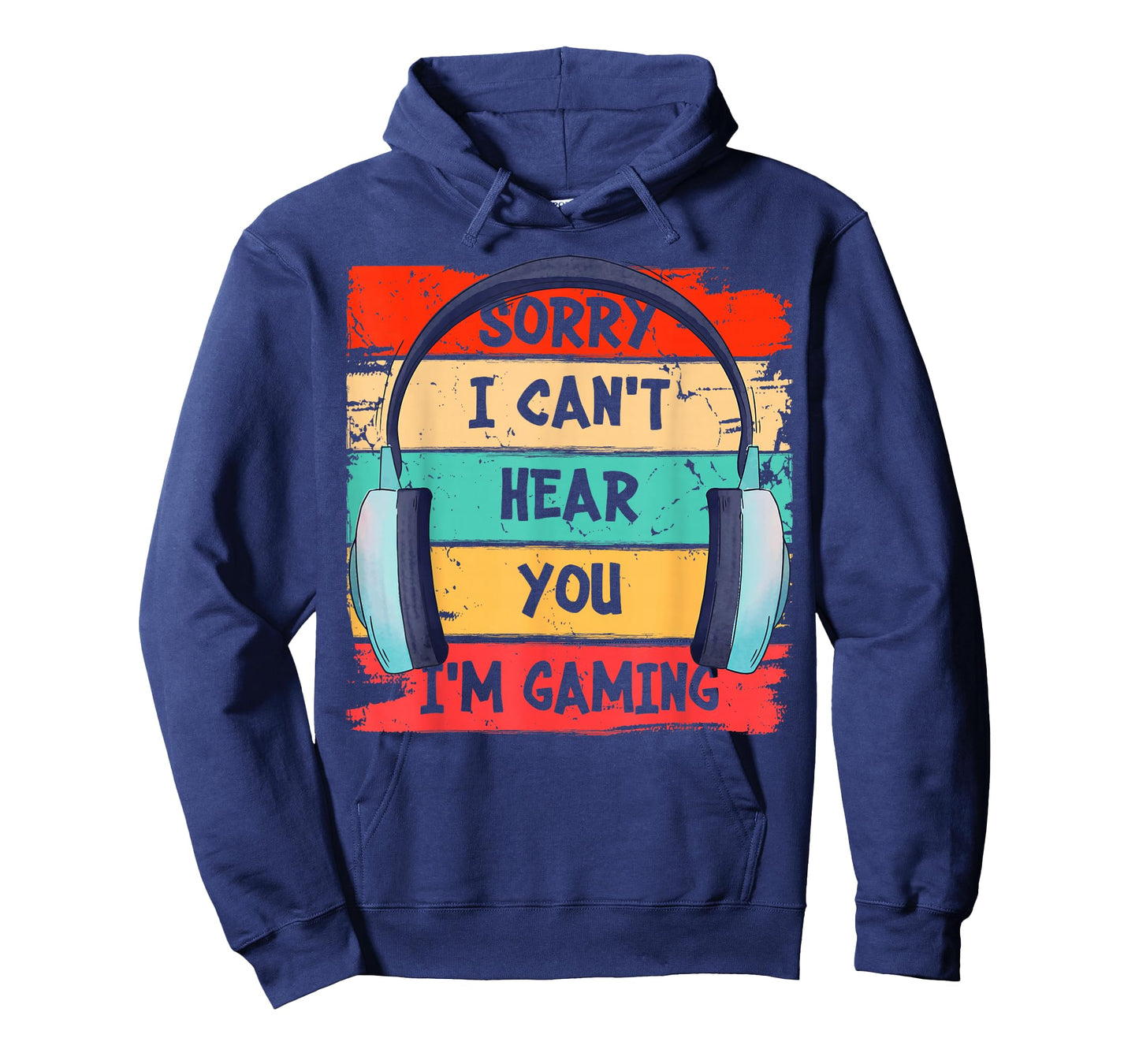 Can't Hear You I'm Gaming Vintage Gamer Headset Graphic T-Shirt
