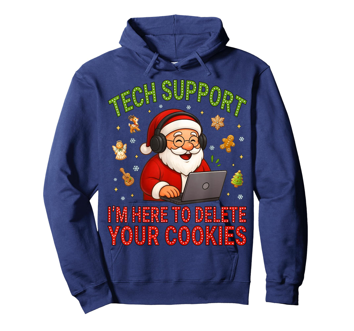 Tech Support I'm Here to Delete Your Cookies Christmas Men T-Shirt