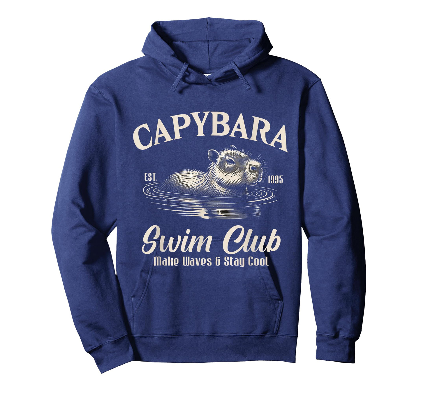 Capybara Swim Club Make Waves Stay Cool Aesthetic T-Shirt