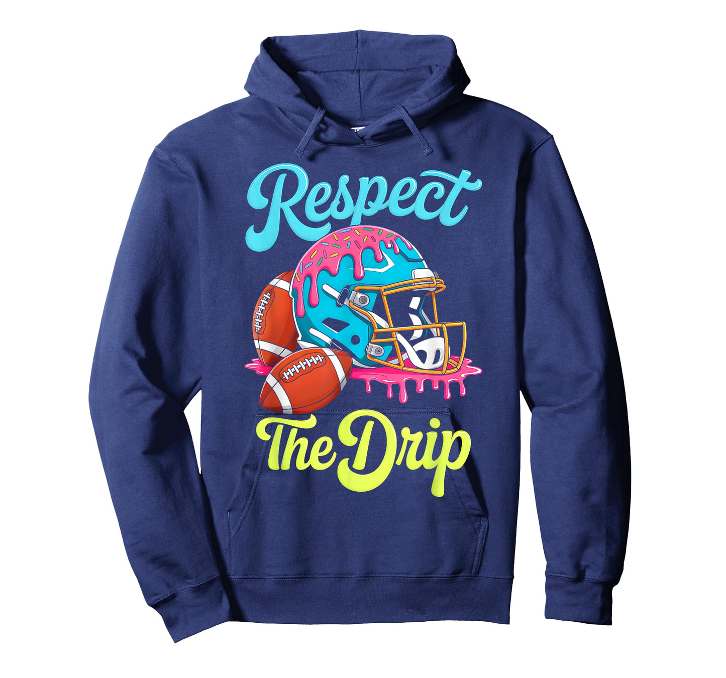 Football Drip Boys Football Ice Cream Sprinkle Respect Drip T-Shirt