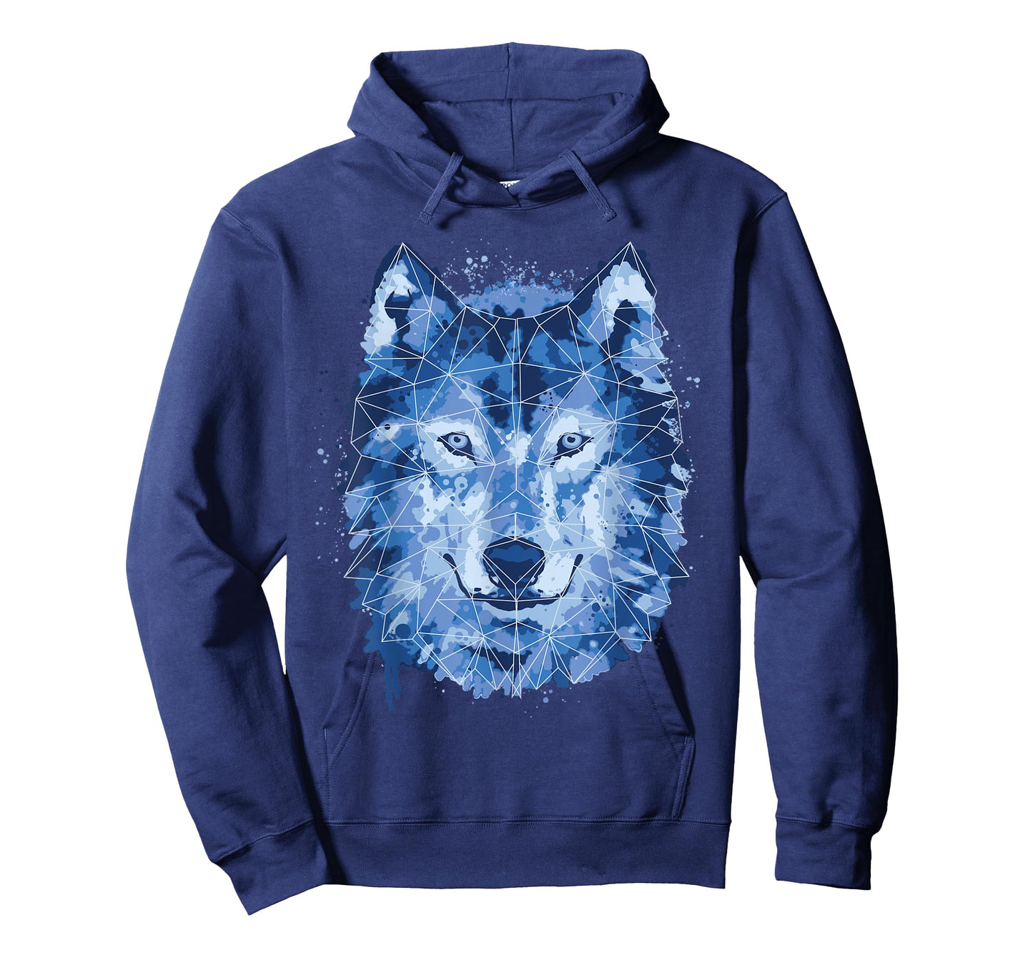 Wolf Animal Blue Watercolor Wolves Polygon Husky Dog Lover T-Shirt