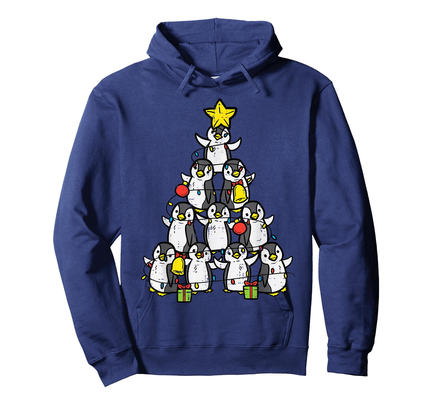 Penguin Christmas Tree Cute Xmas Women Girls T-Shirt